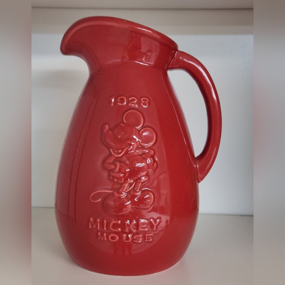 Disney M. Mouse Dinnerware Collection 3D Mickey Mouse 1928 Ceramic Pitcher
